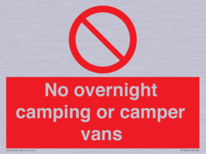 No overnight camping or camper vans